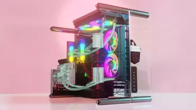 Raijintek Custom PC Watercooling 3D Model Animated 3D model
