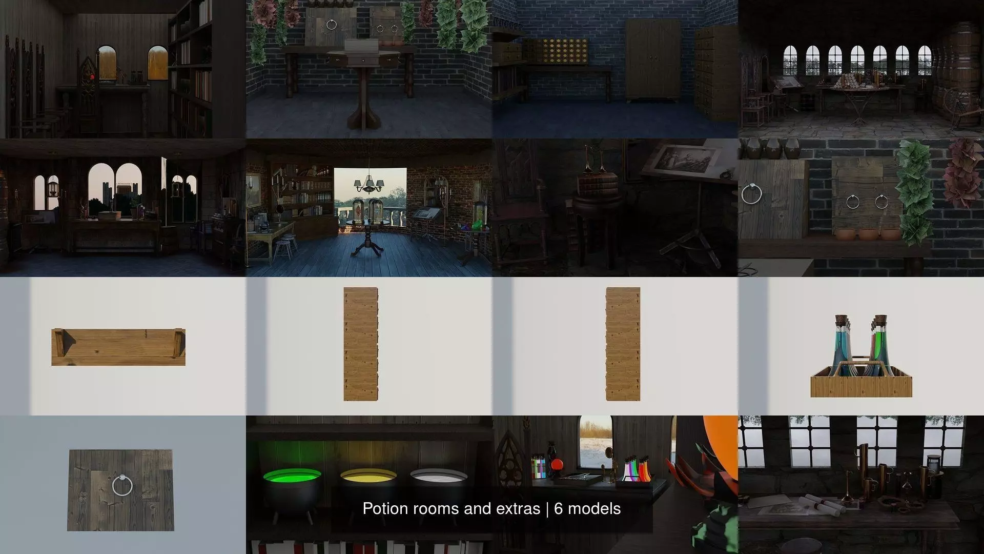 Potion rooms and extras 3D Model Collection_0