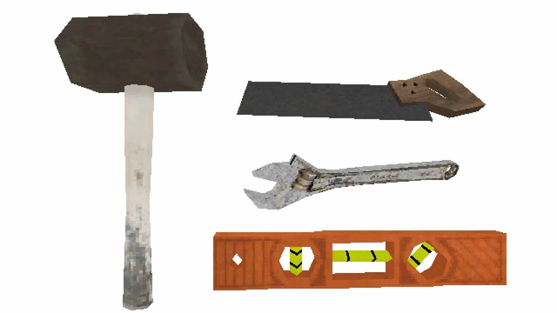 PS1 Low Poly Tool Collection Low-poly 3D model_3