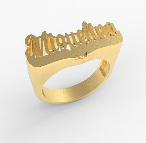 meguelina name ring 3D print model