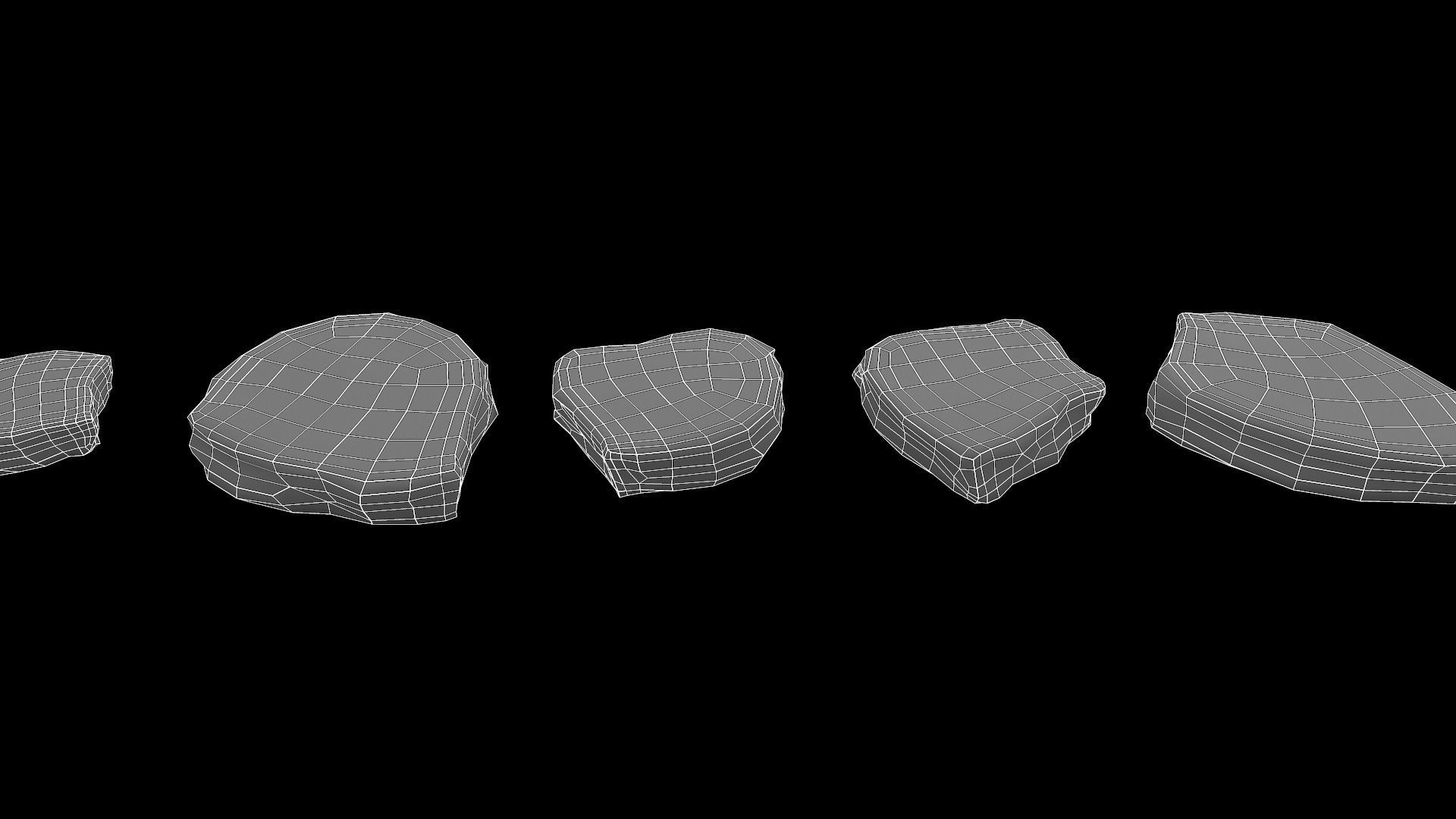 Sandstone Low-poly 3D model_12