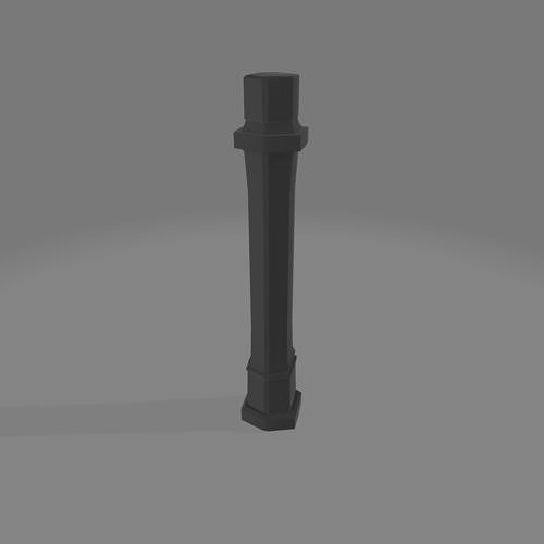 Pillar Model pipe Low-poly 3D model