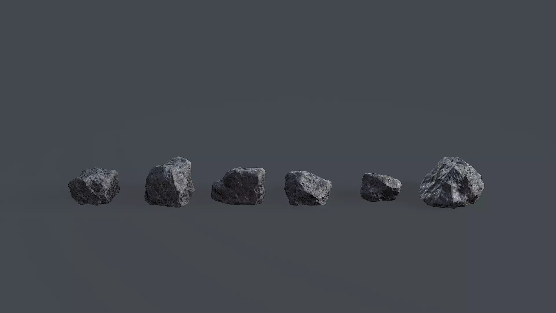 Meteorite stone Low-poly 3D model