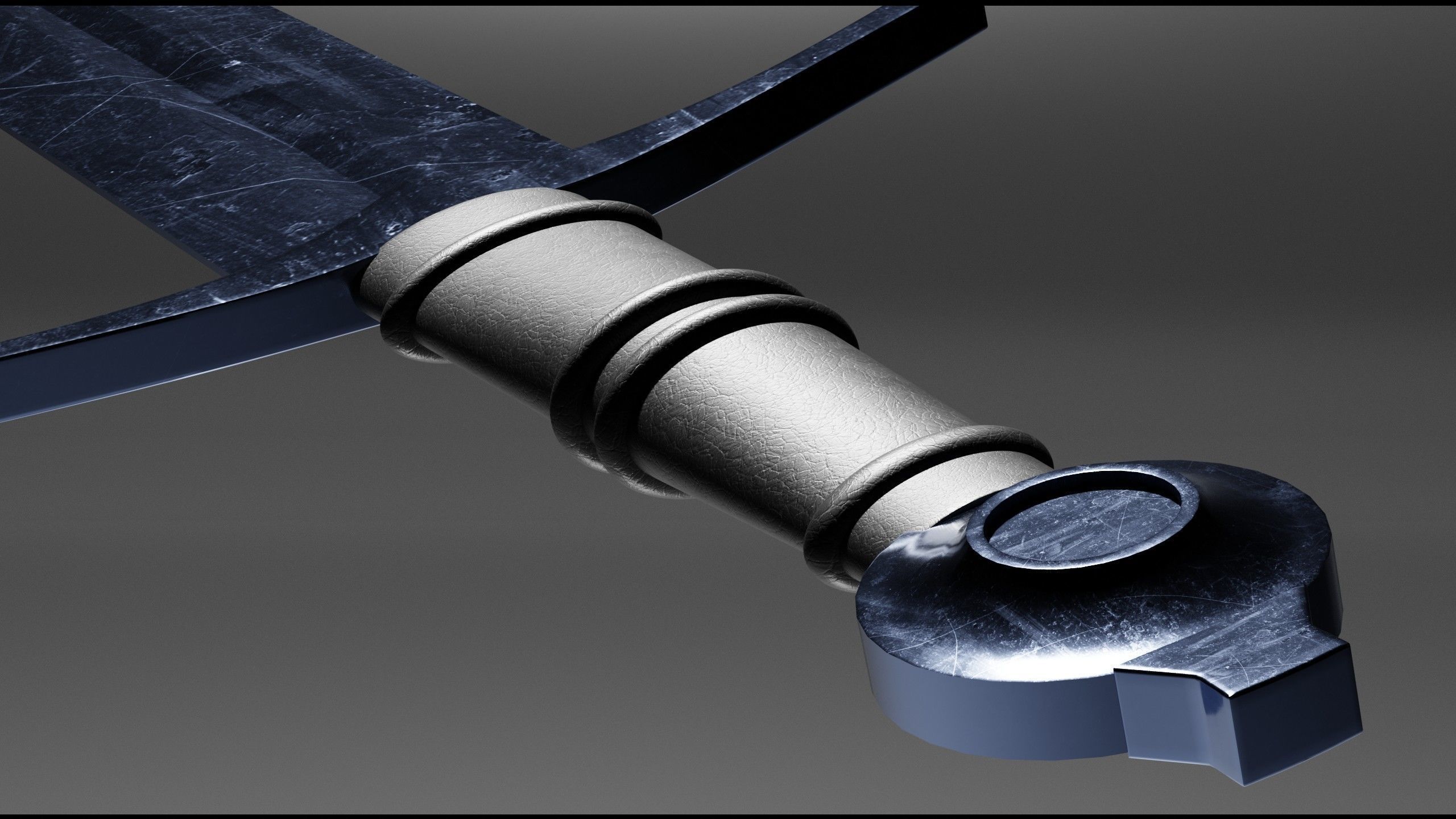 Medieval Knight Sword 3D model_4