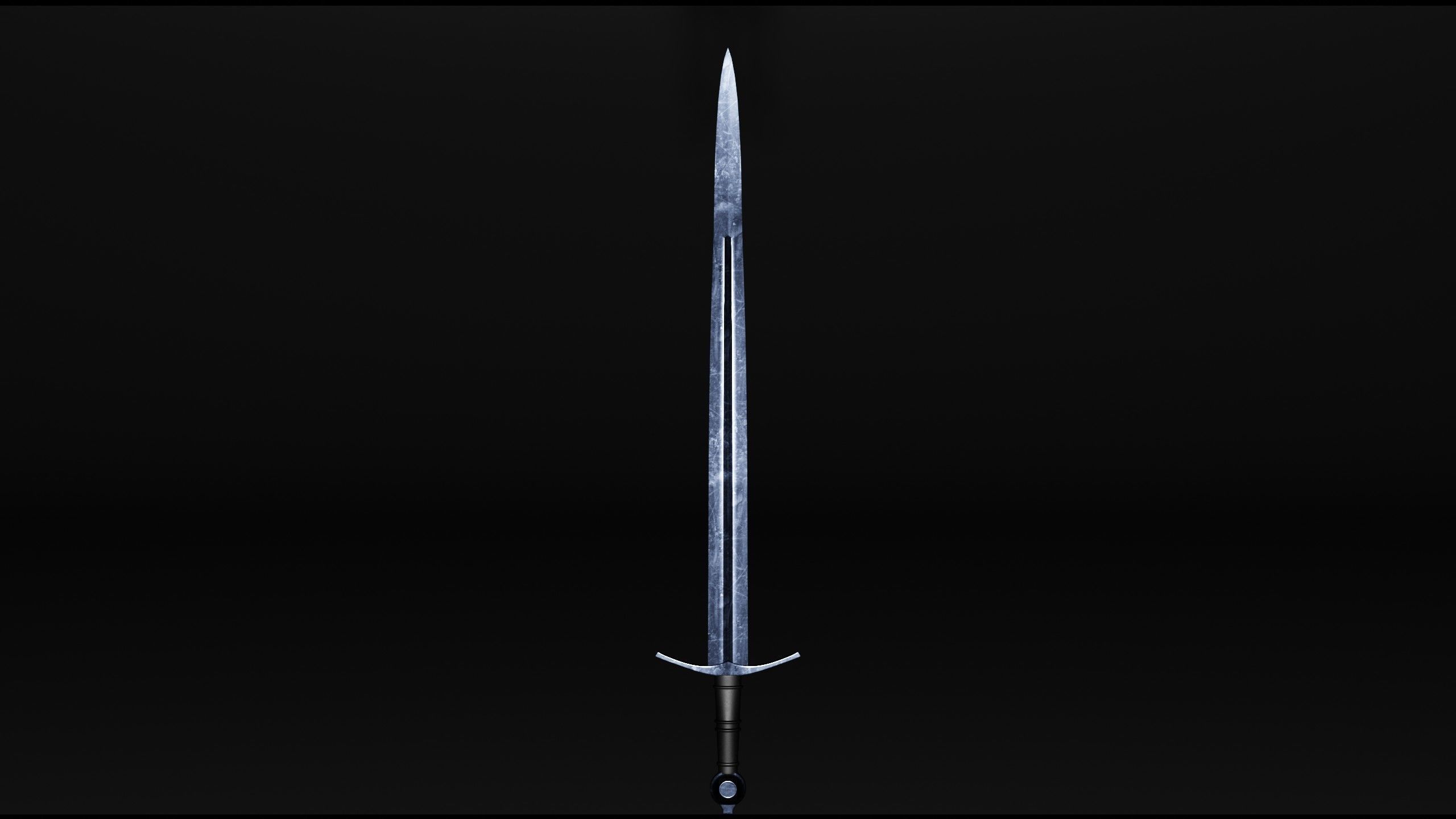 Medieval Knight Sword 3D model_5