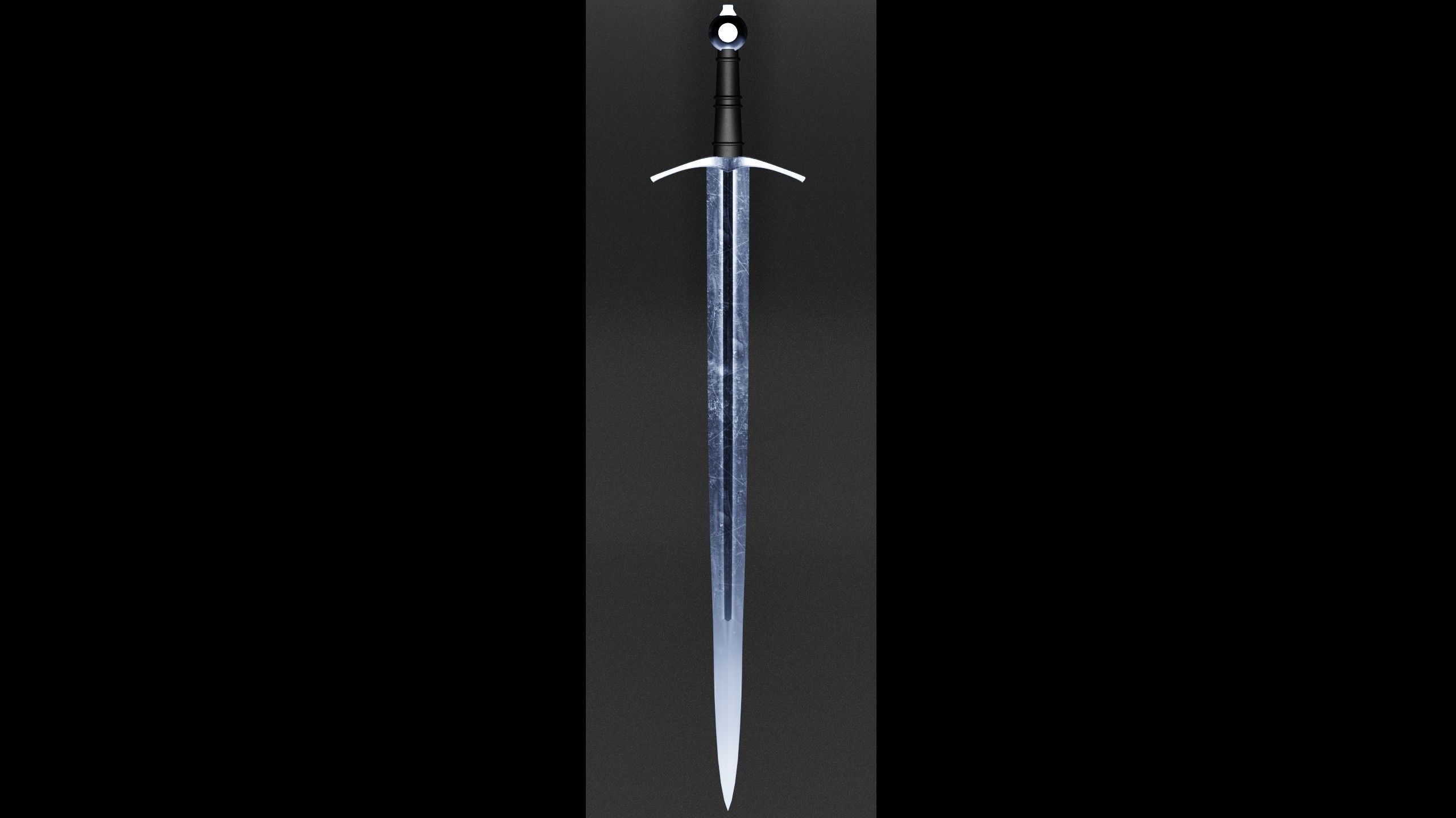 Medieval Knight Sword 3D model_1