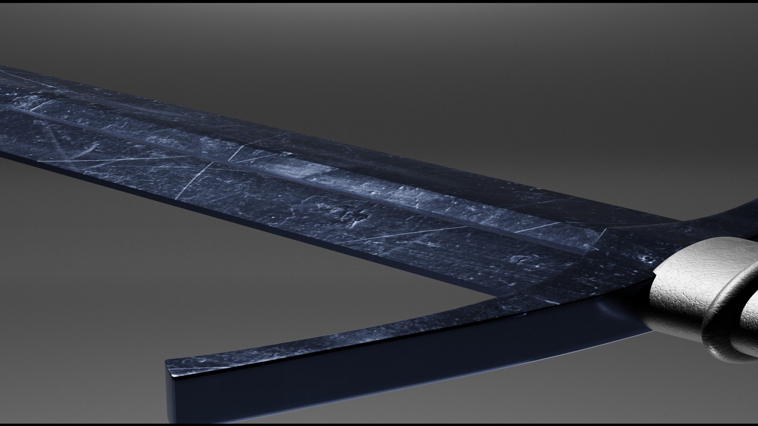 Medieval Knight Sword 3D model_3