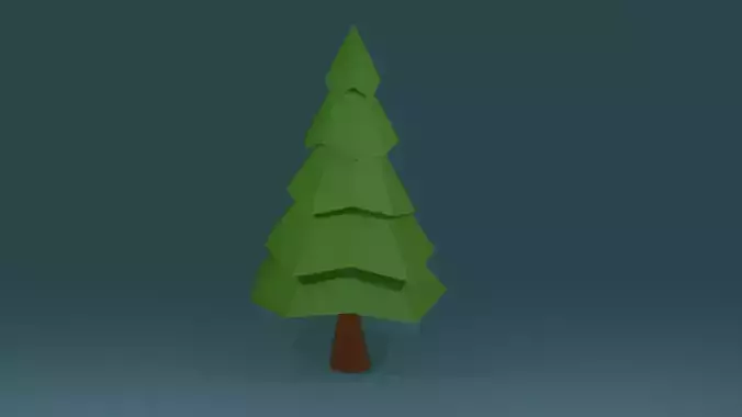 tree low poly 3d pine