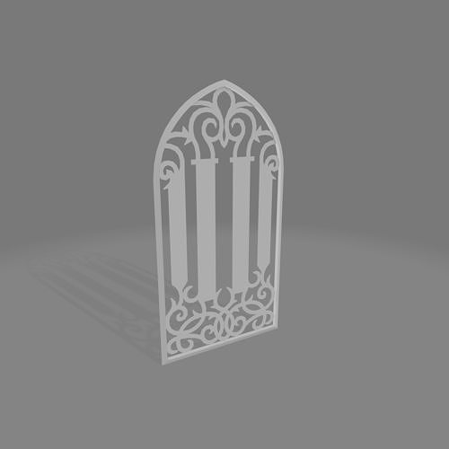 IronDoor ornate gate Low-poly 3D model