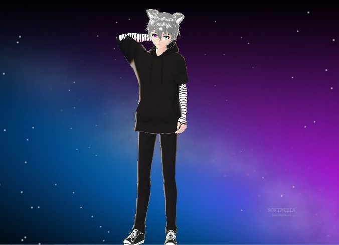 3D male avatar  character for gaming vtubing and for vrchat Low-poly 3D model_3