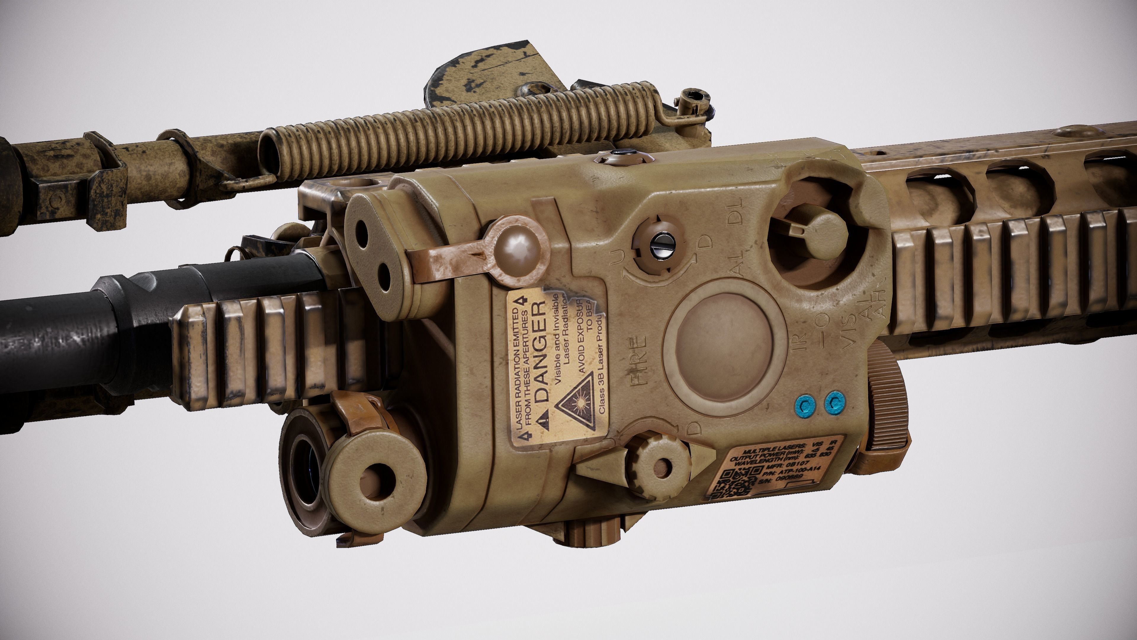KAC M110k1 Low-poly 3D model_9