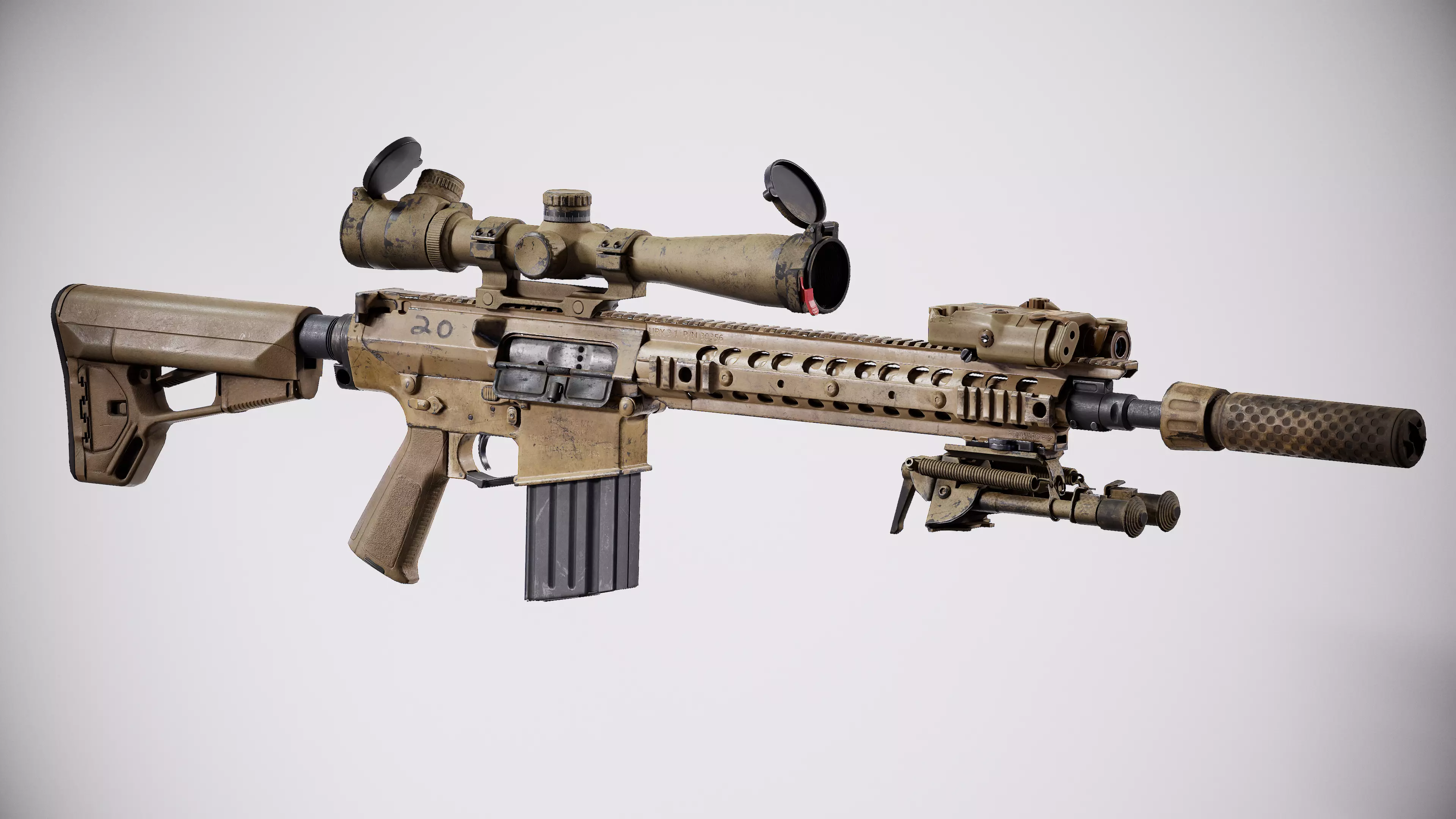 KAC M110k1 Low-poly 3D model_0