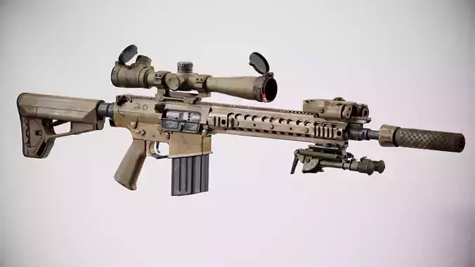 KAC M110k1 Low-poly 3D model