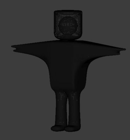 Cube head Free 3D model_1