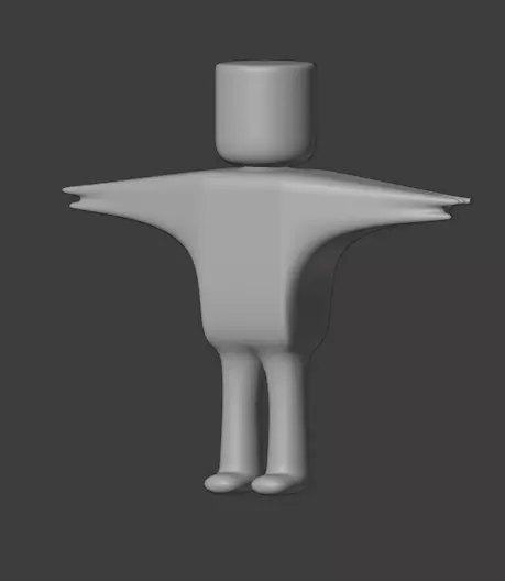 Cube head Free 3D model_0