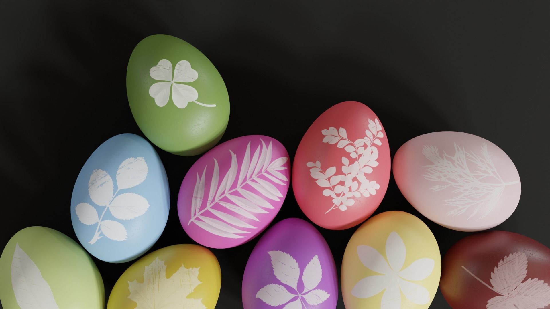 Easter Egg with Herb Print 3D model_5
