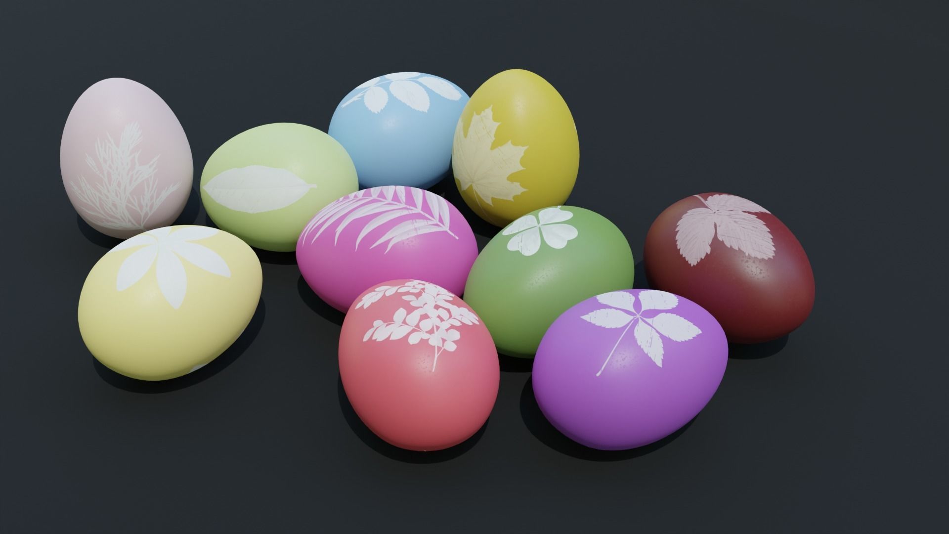 Easter Egg with Herb Print 3D model_4