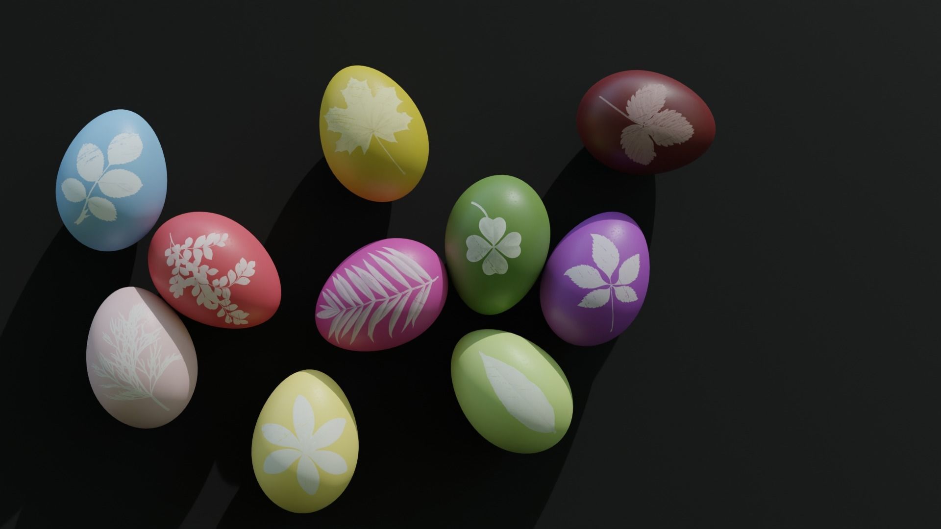 Easter Egg with Herb Print 3D model_3