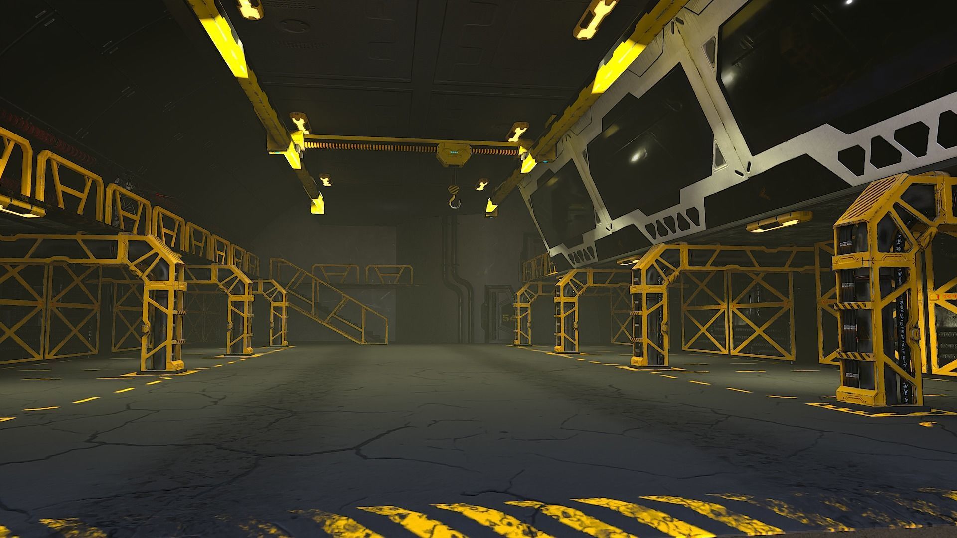 Sci-Fi Hangars Low-poly 3D model Low-poly 3D model_2