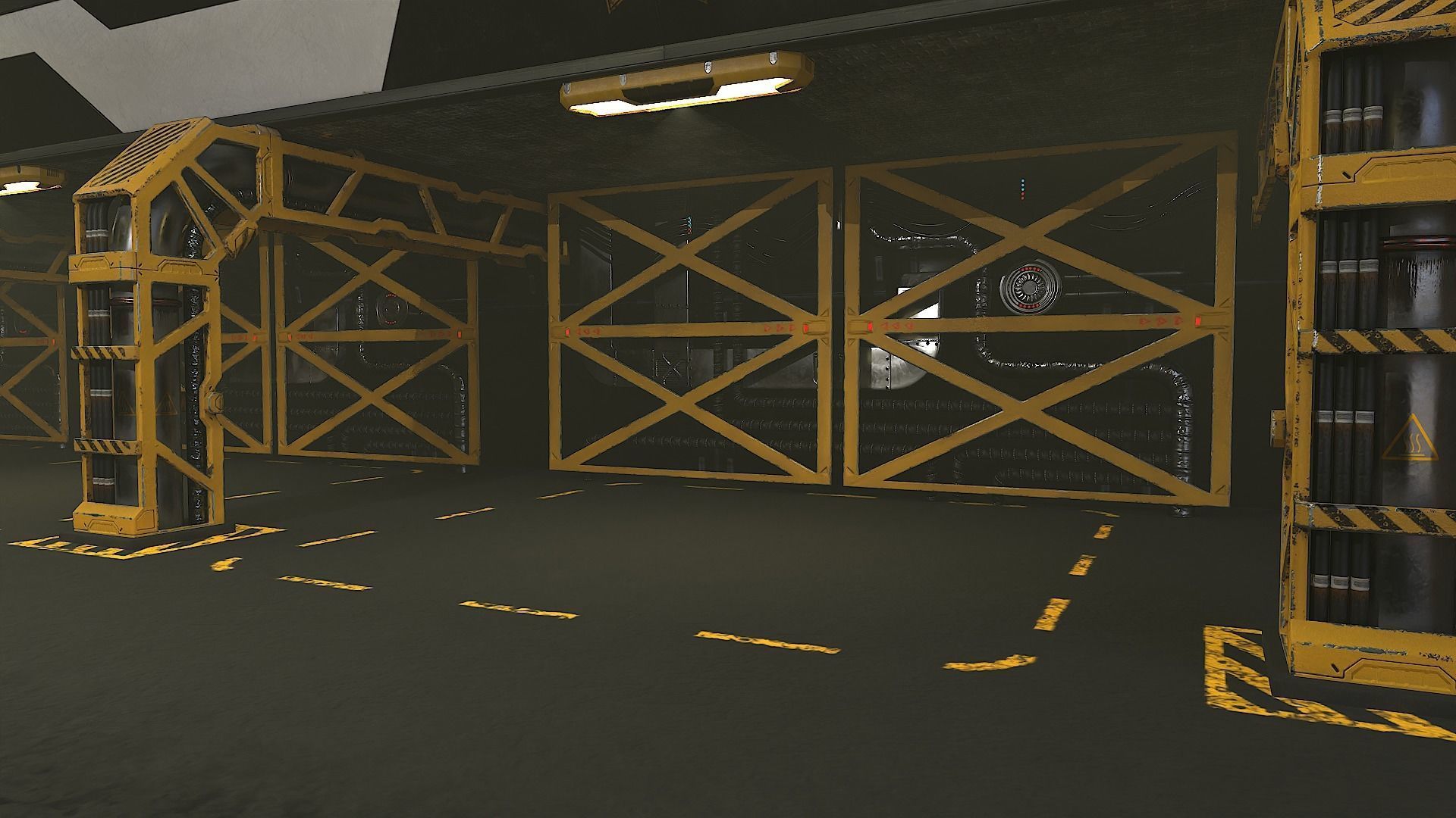 Sci-Fi Hangars Low-poly 3D model Low-poly 3D model_22