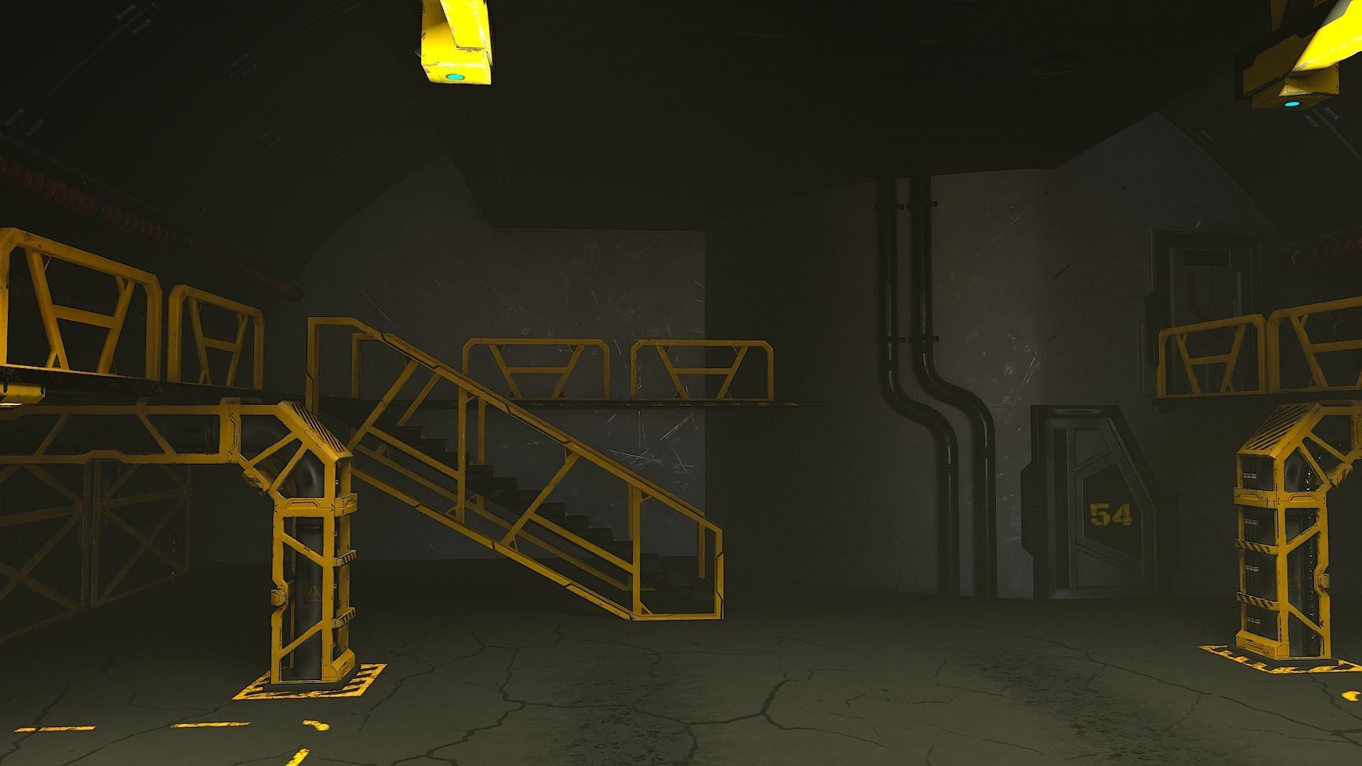 Sci-Fi Hangars Low-poly 3D model Low-poly 3D model_15