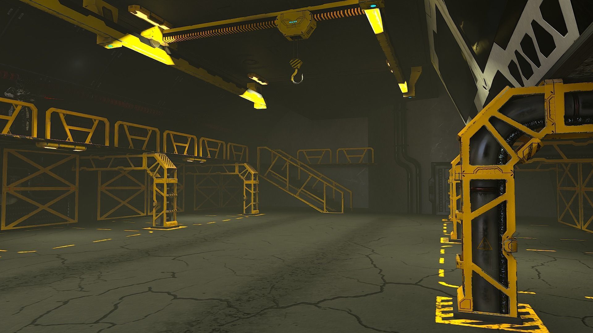 Sci-Fi Hangars Low-poly 3D model Low-poly 3D model_9