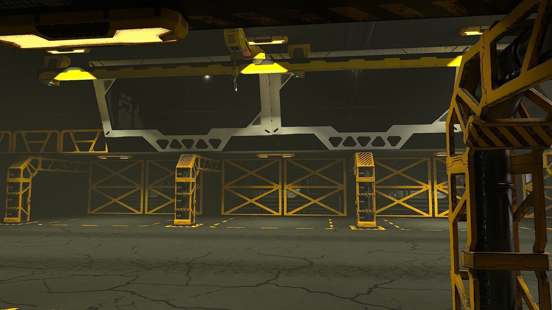 Sci-Fi Hangars Low-poly 3D model Low-poly 3D model_11