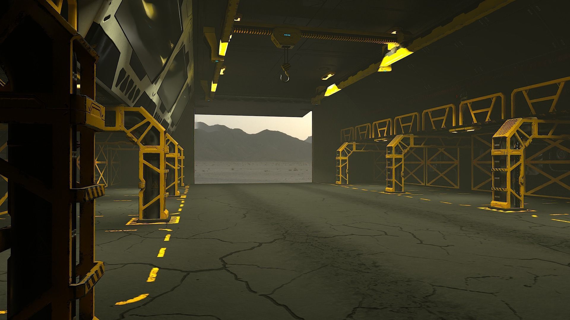 Sci-Fi Hangars Low-poly 3D model Low-poly 3D model_21