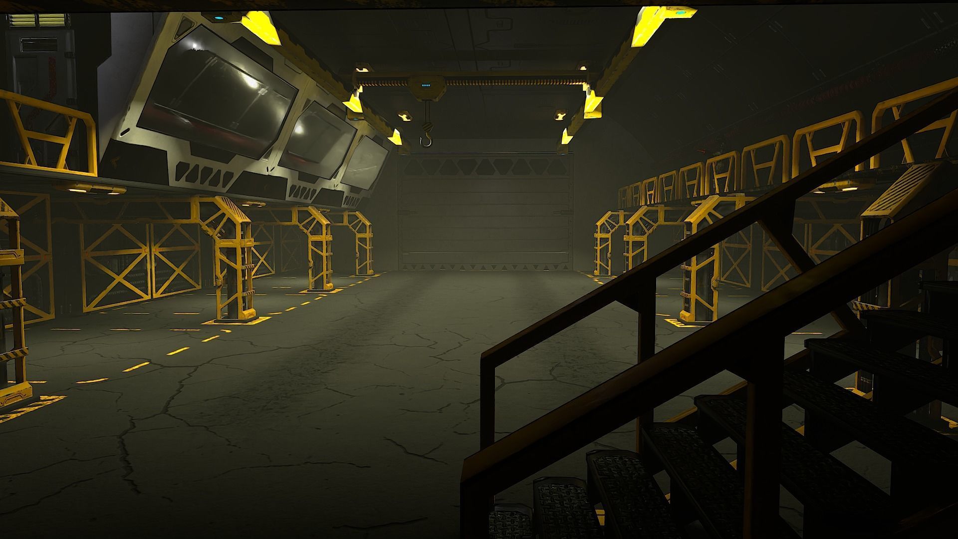 Sci-Fi Hangars Low-poly 3D model Low-poly 3D model_20