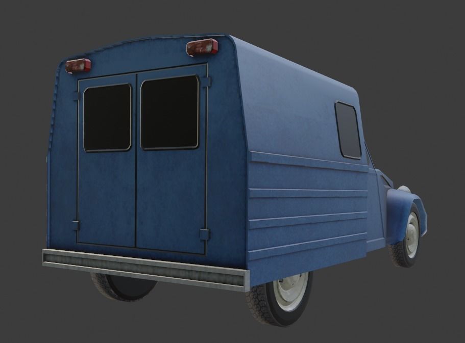 Citroen AK6 Low-poly 3D model_1