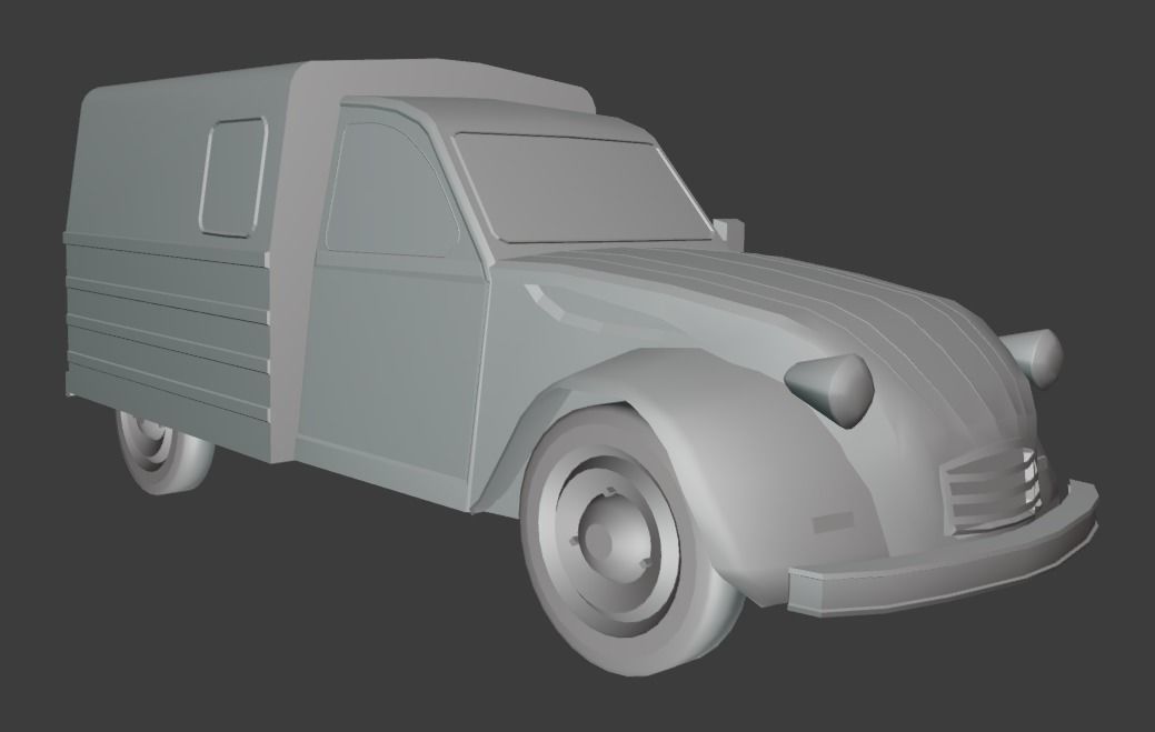 Citroen AK6 Low-poly 3D model_3