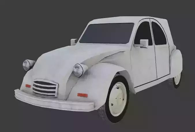 Citroneta citroen Low-poly 3D model