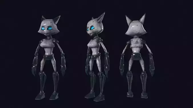 Rabbit Model cat with eyes