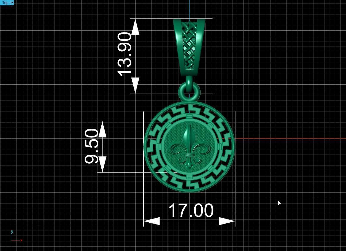 pendant warrior Free 3D print model_18