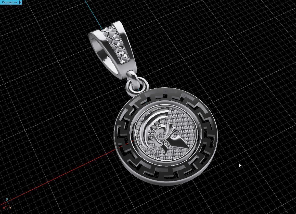 pendant warrior Free 3D print model_15