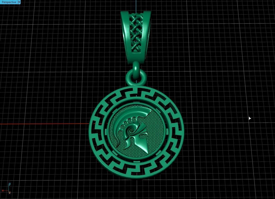 pendant warrior Free 3D print model_7