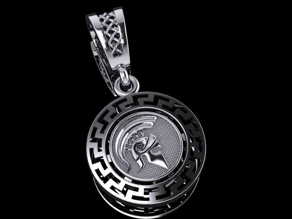 pendant warrior Free 3D print model_2