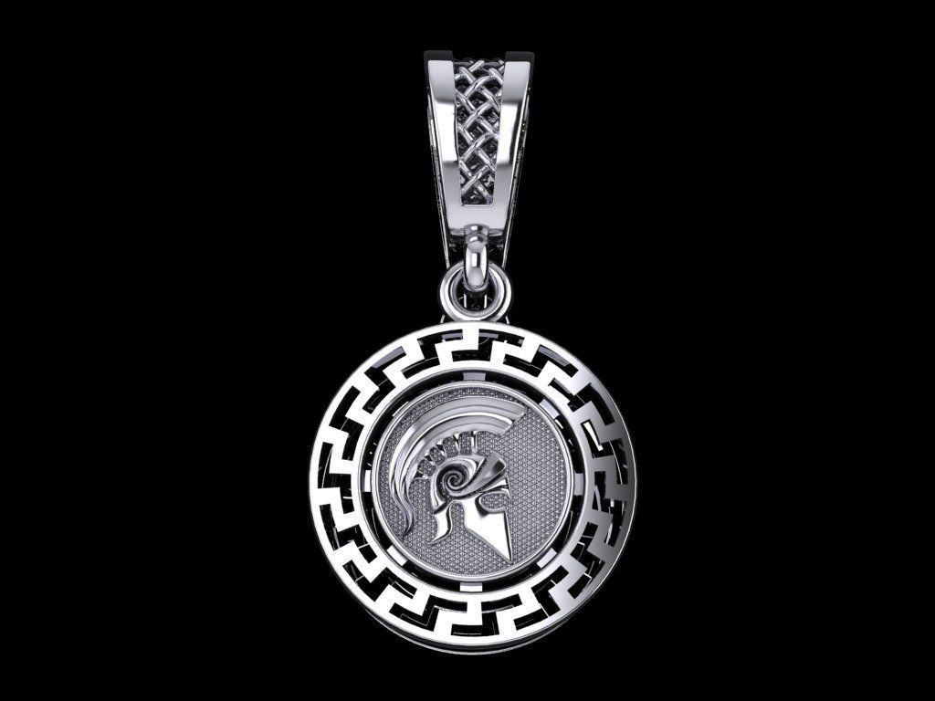 pendant warrior Free 3D print model_1