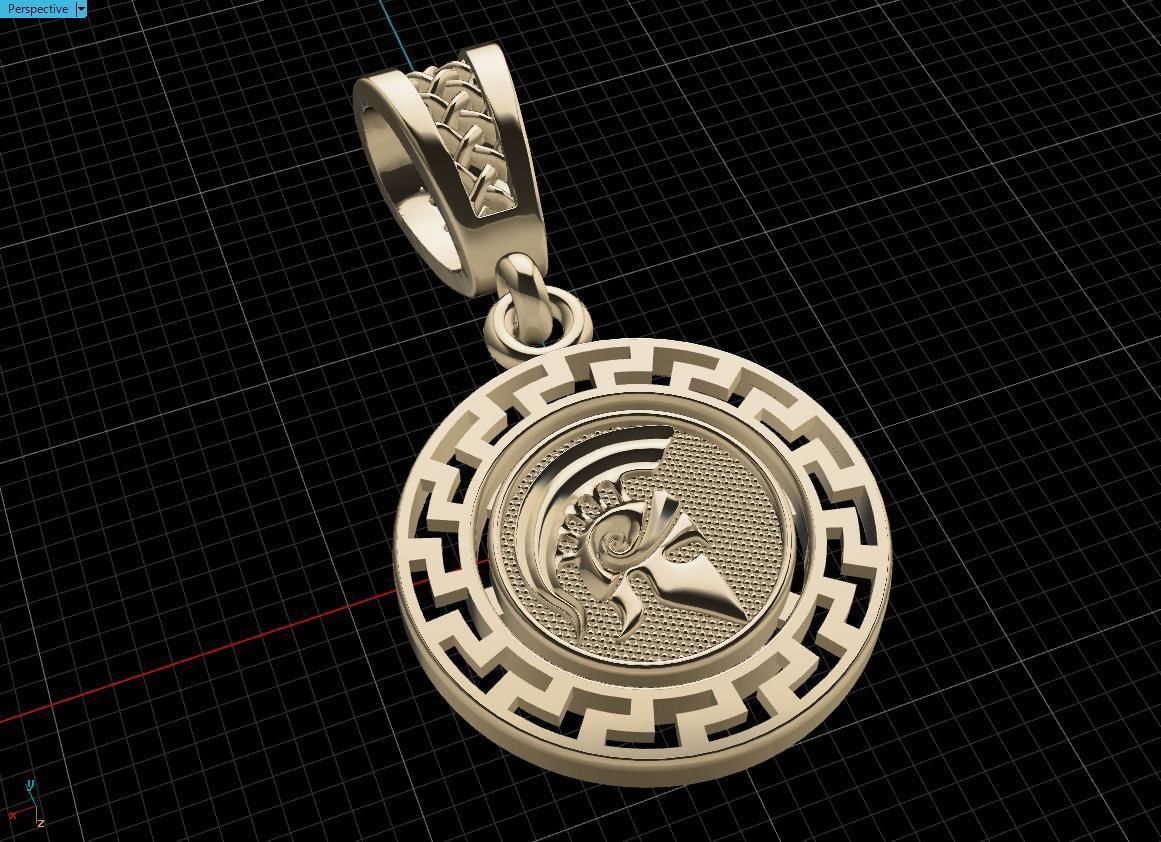 pendant warrior Free 3D print model_13