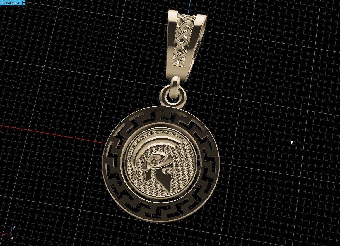 pendant warrior Free 3D print model_12