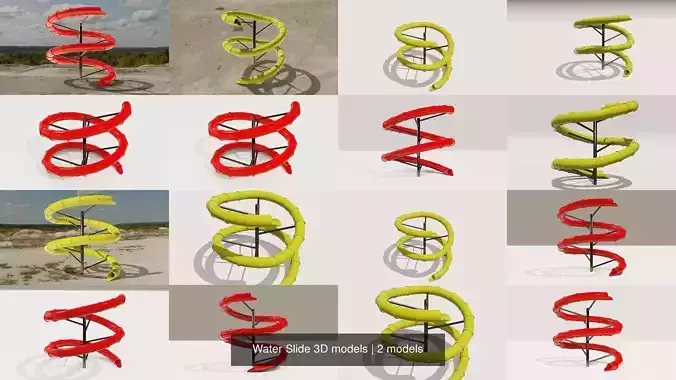 Water Slide 3D models