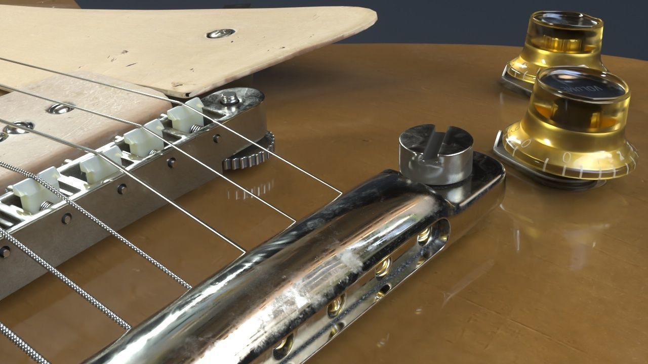 Gibson Les Paul - 1968 3D model_10