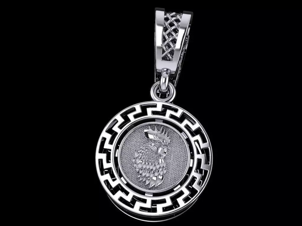pendant rooster Free 3D print model_0