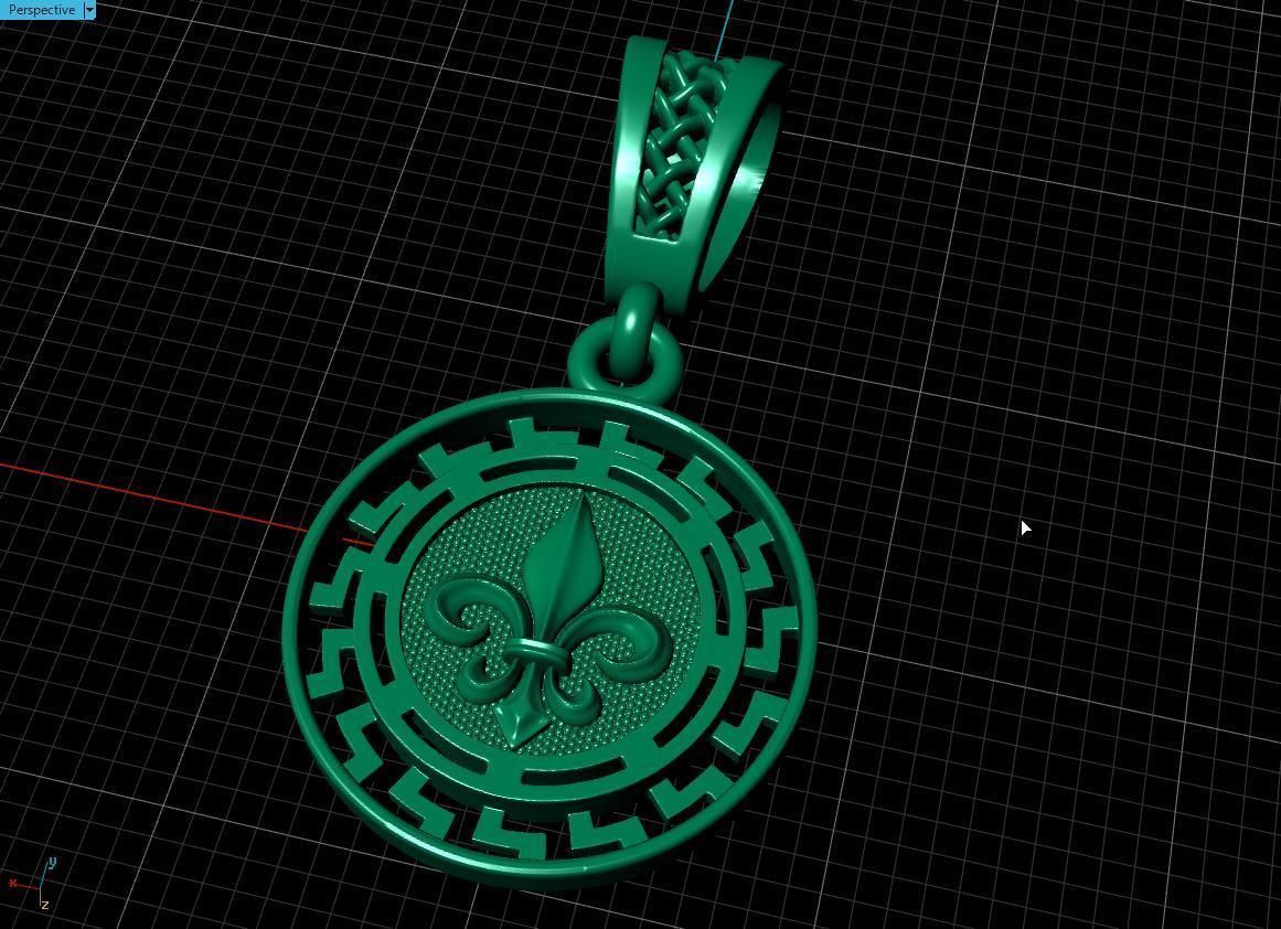 pendant rooster Free 3D print model_8