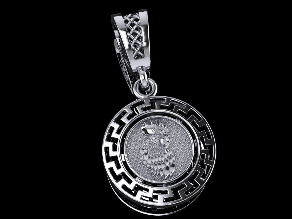 pendant rooster Free 3D print model_2