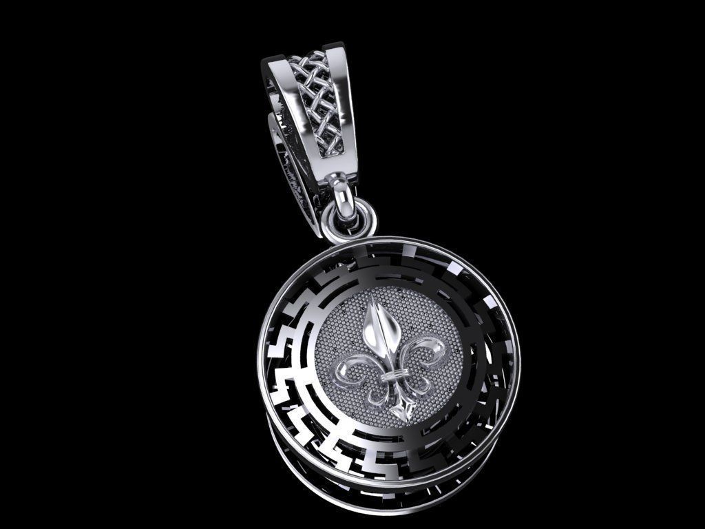 pendant rooster Free 3D print model_4