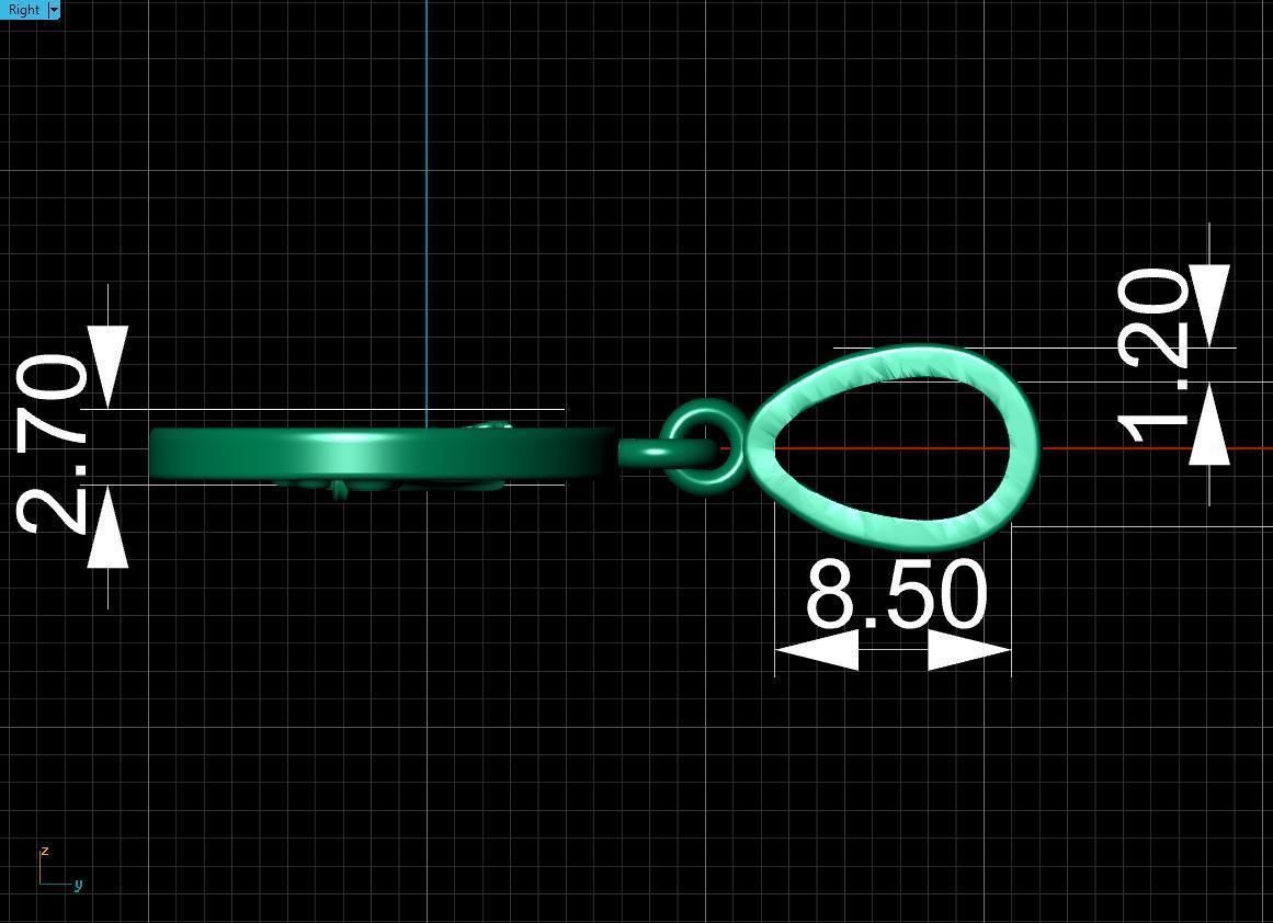 pendant rooster Free 3D print model_19