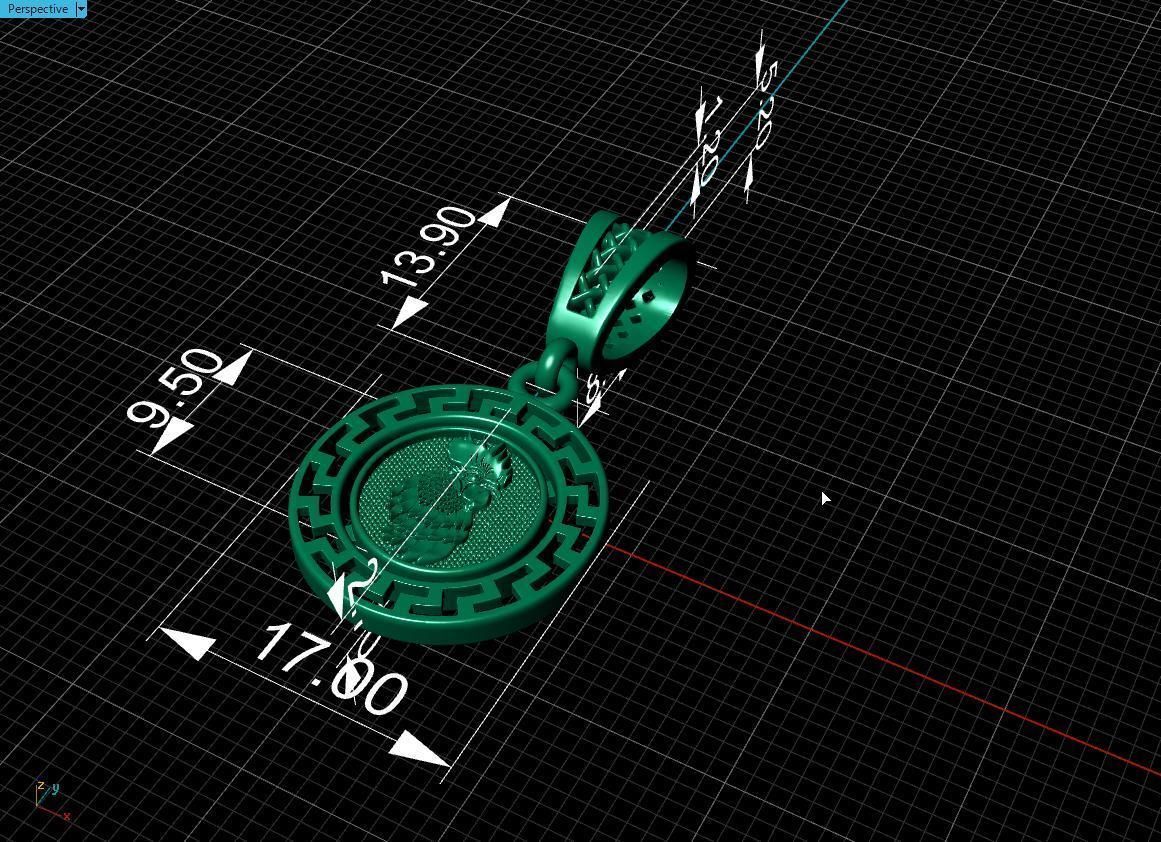 pendant rooster Free 3D print model_20