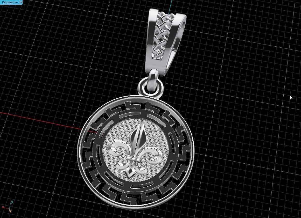 pendant rooster Free 3D print model_12