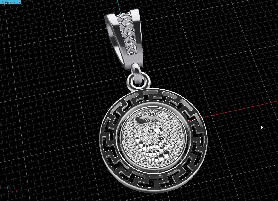 pendant rooster Free 3D print model_11